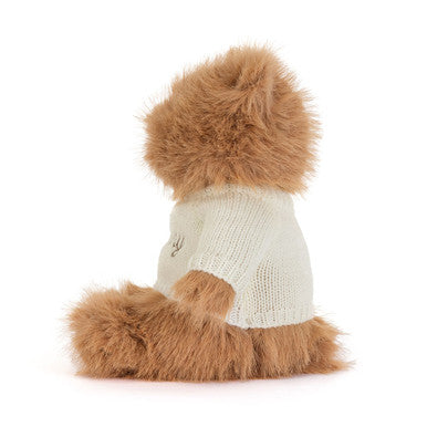 Bartholomew Bear Bouffant with Personalised Cream Jumper
