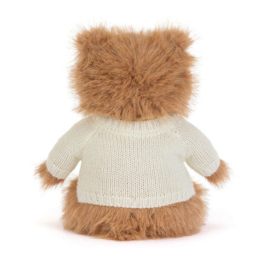 Bartholomew Bear Bouffant with Personalised Cream Jumper