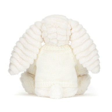 Bashful Luxe Bunny Nimbus with Personalised Cream Jumper