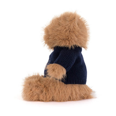 Bartholomew Bear Bouffant with Personalised Navy Jumper