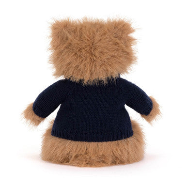Bartholomew Bear Bouffant with Personalised Navy Jumper