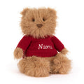 Bartholomew Bear Bouffant with Personalised Red Jumper