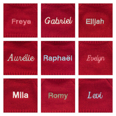 Bashful Blue Bunny with Personalised Red Jumper
