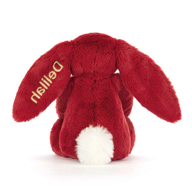 Personalised Bashful Luxe Bunny Scarlett Medium