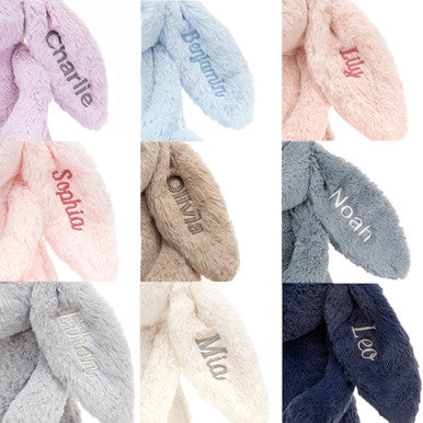 Personalised Bashful Luxe Bunny Willow Medium