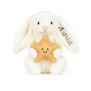 Personalised Cream Bunny with Star