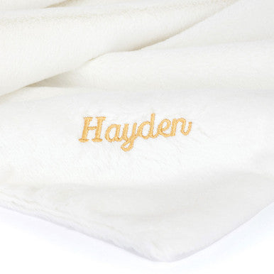 Personalised Bashful Luxe Bunny Luna Blankie