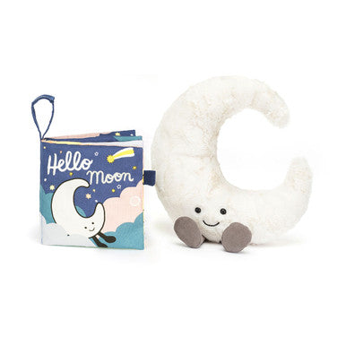 Hello Moon Fabric Book and Amuseables Moon Medium