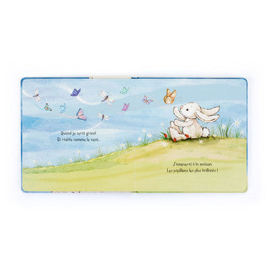 Lapin Timide Veut Grandir Livre and Bashful Cream Bunny Medium